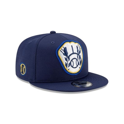 Milwaukee Brewers Gorra | New Era MLB Batting Practice 9fifty Snapback Cap Mexico - Azules